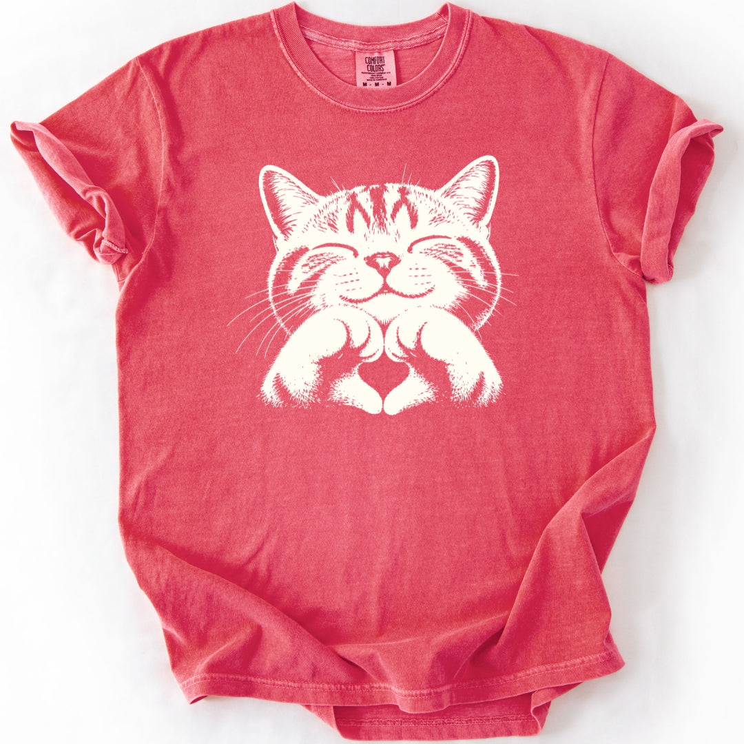 Heart Pose Cat T-Shirt