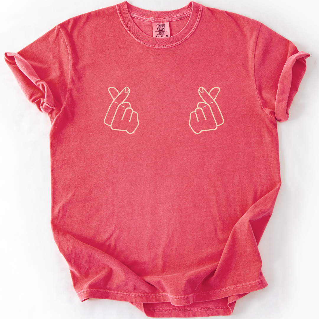 Korean Finger Heart T-Shirt T-Shirt
