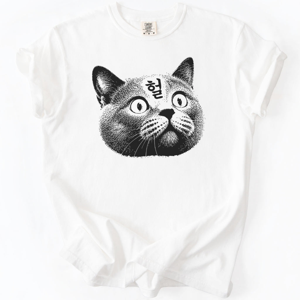 헐 (OMG) Korean Reaction Cat T-Shirt