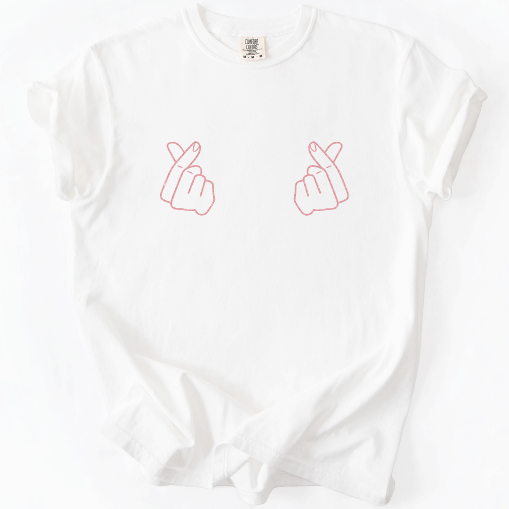 Korean Finger Heart T-Shirt T-Shirt