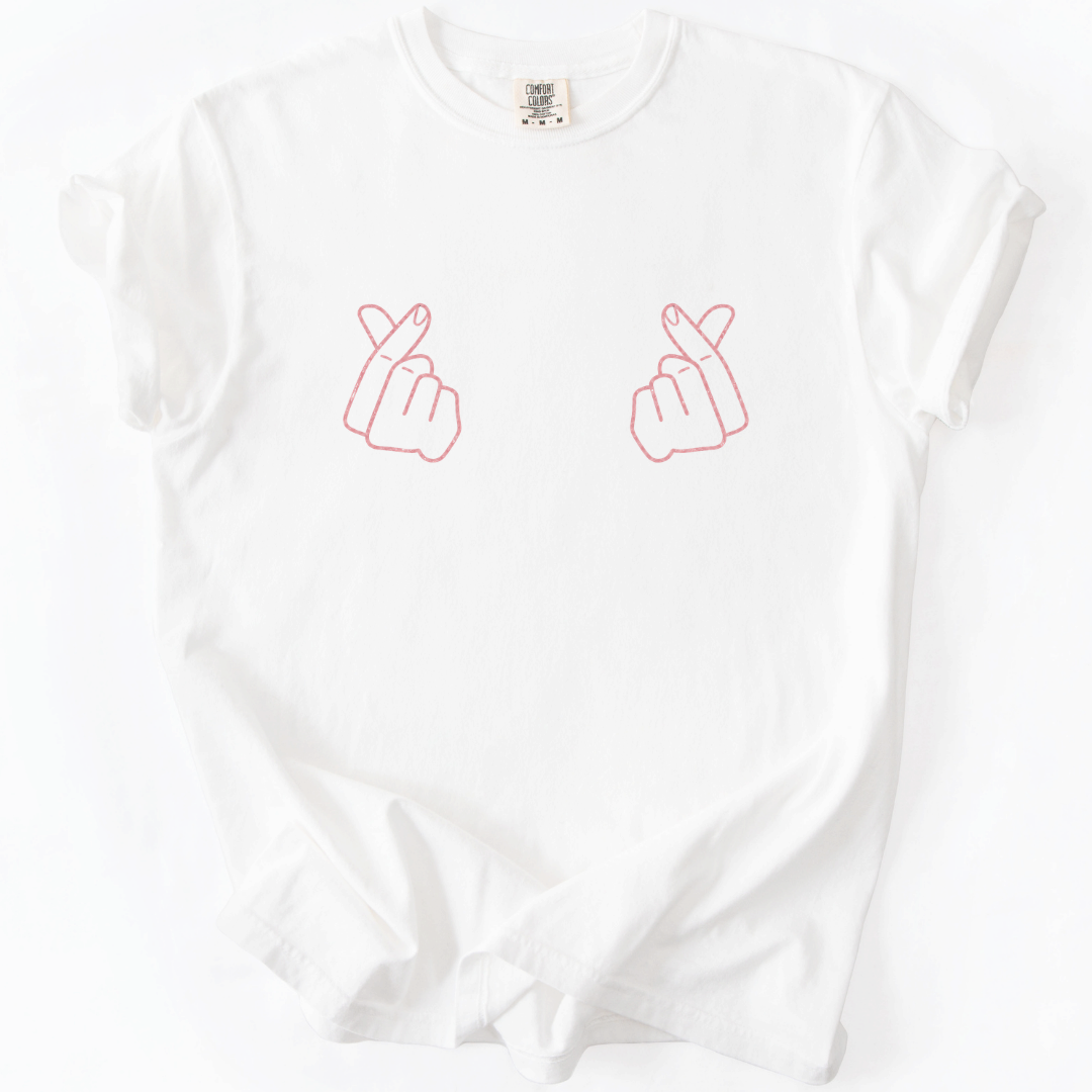Korean Finger Heart T-Shirt T-Shirt