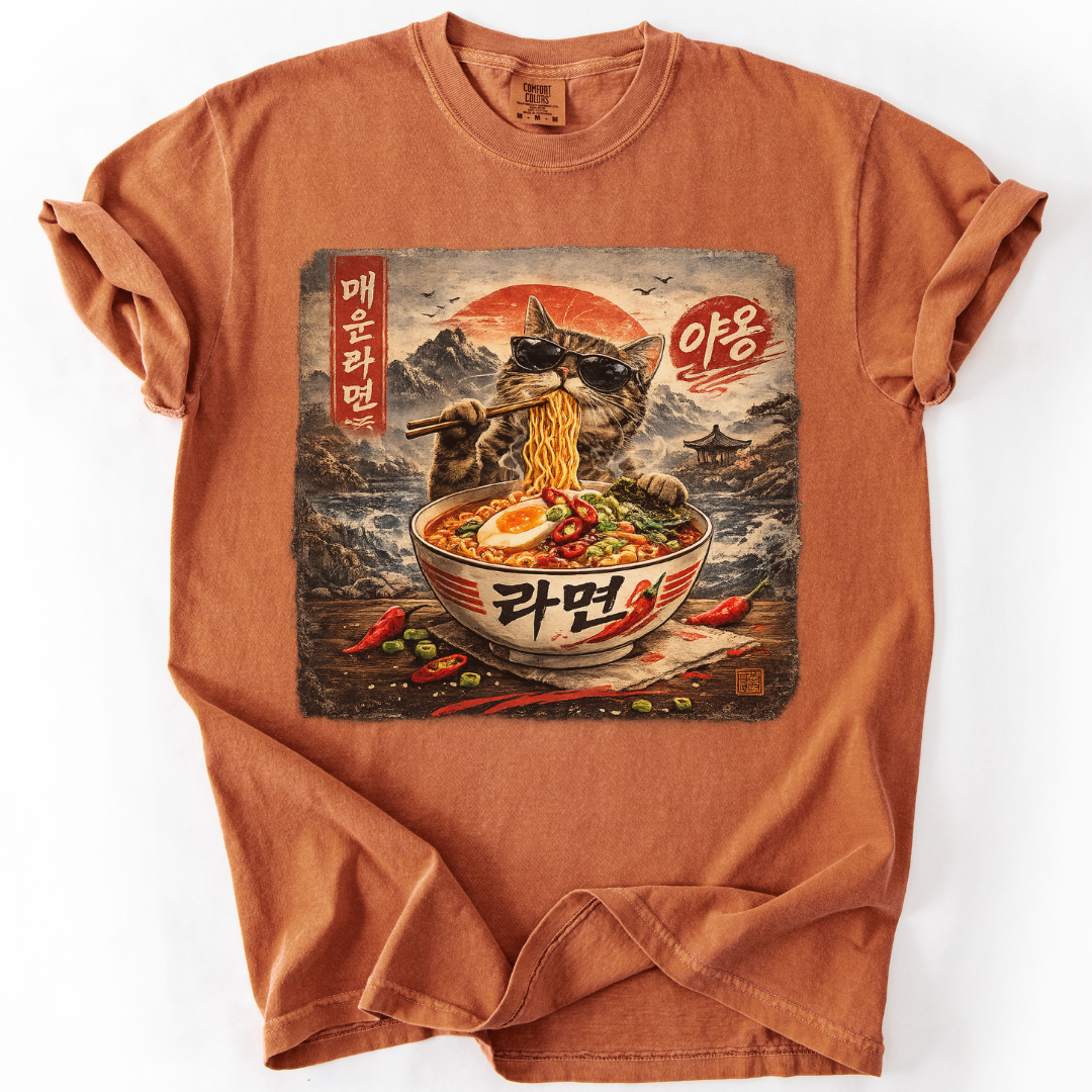 Spicy Ramyun Cat T-shirt